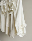 Parchment Romantic Cotton Ruffle Blouse