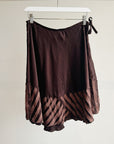 Chocolate Silk A-Line Skirt