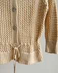 Apricot Cotton Net Cardigan