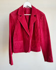 Pomegranate Suede Leather Jacket