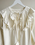 Parchment Romantic Cotton Ruffle Blouse