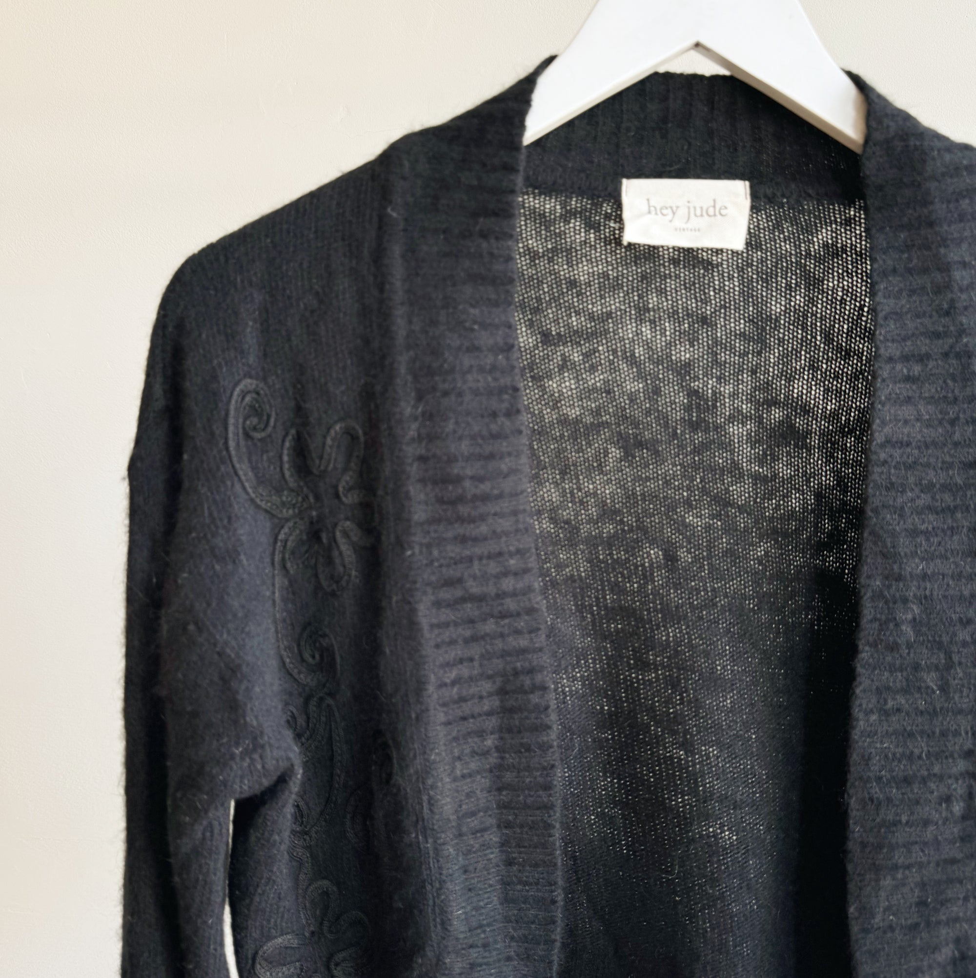 Onyx Cashmere Ballet Cardigan