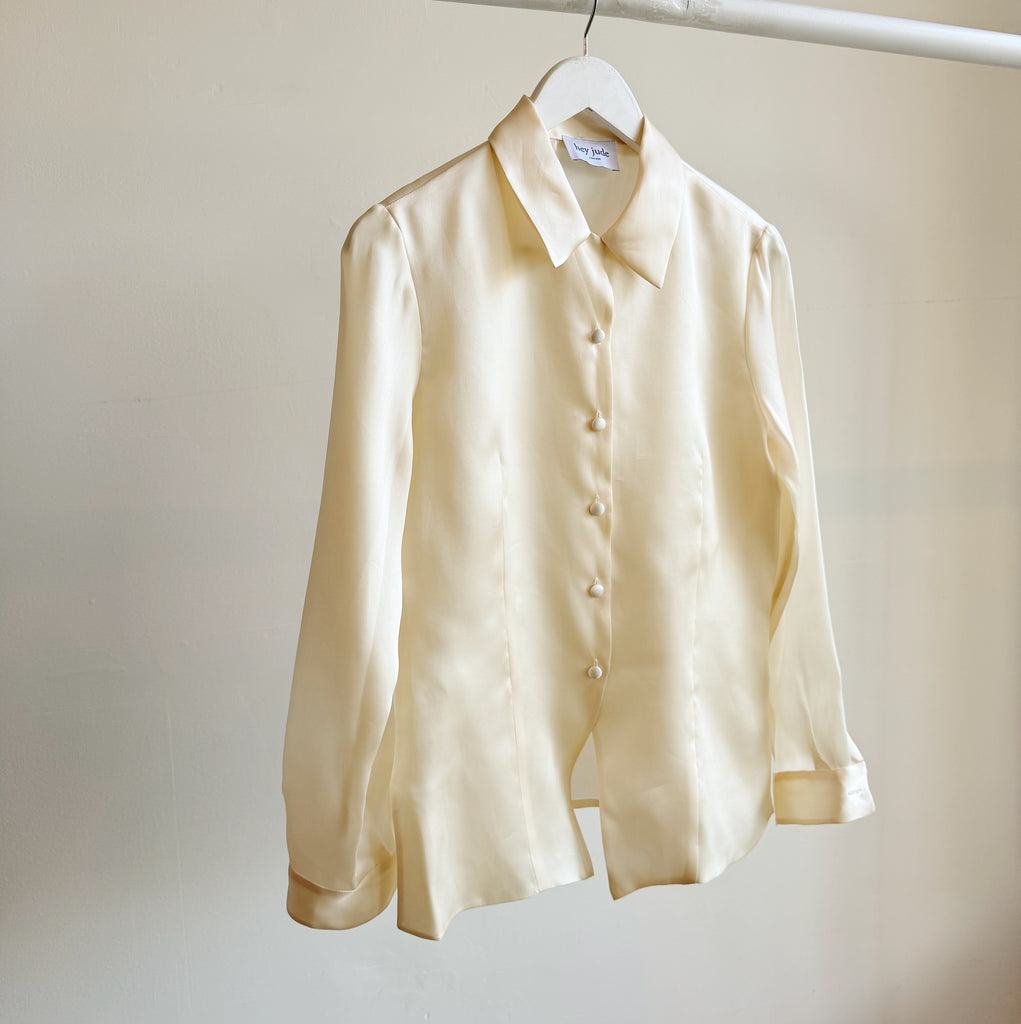 Cream Silk Organza Blouse