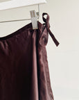 Chocolate Silk A-Line Skirt