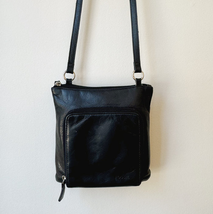 Small Black Leather Crossbody Bag