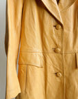 Camel Soft Leather Trench Coat