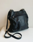 Ink Soft Leather Shoulder Bag