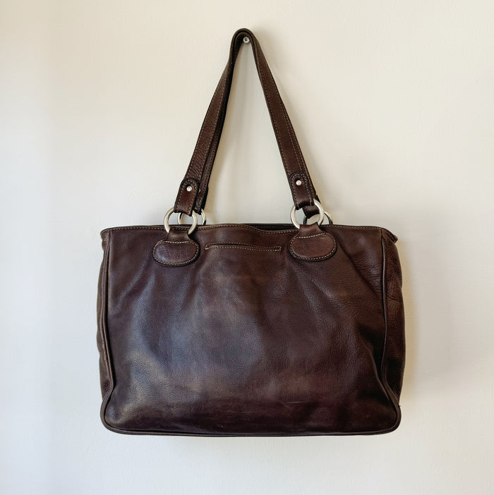 Russet Thick Leather Tote