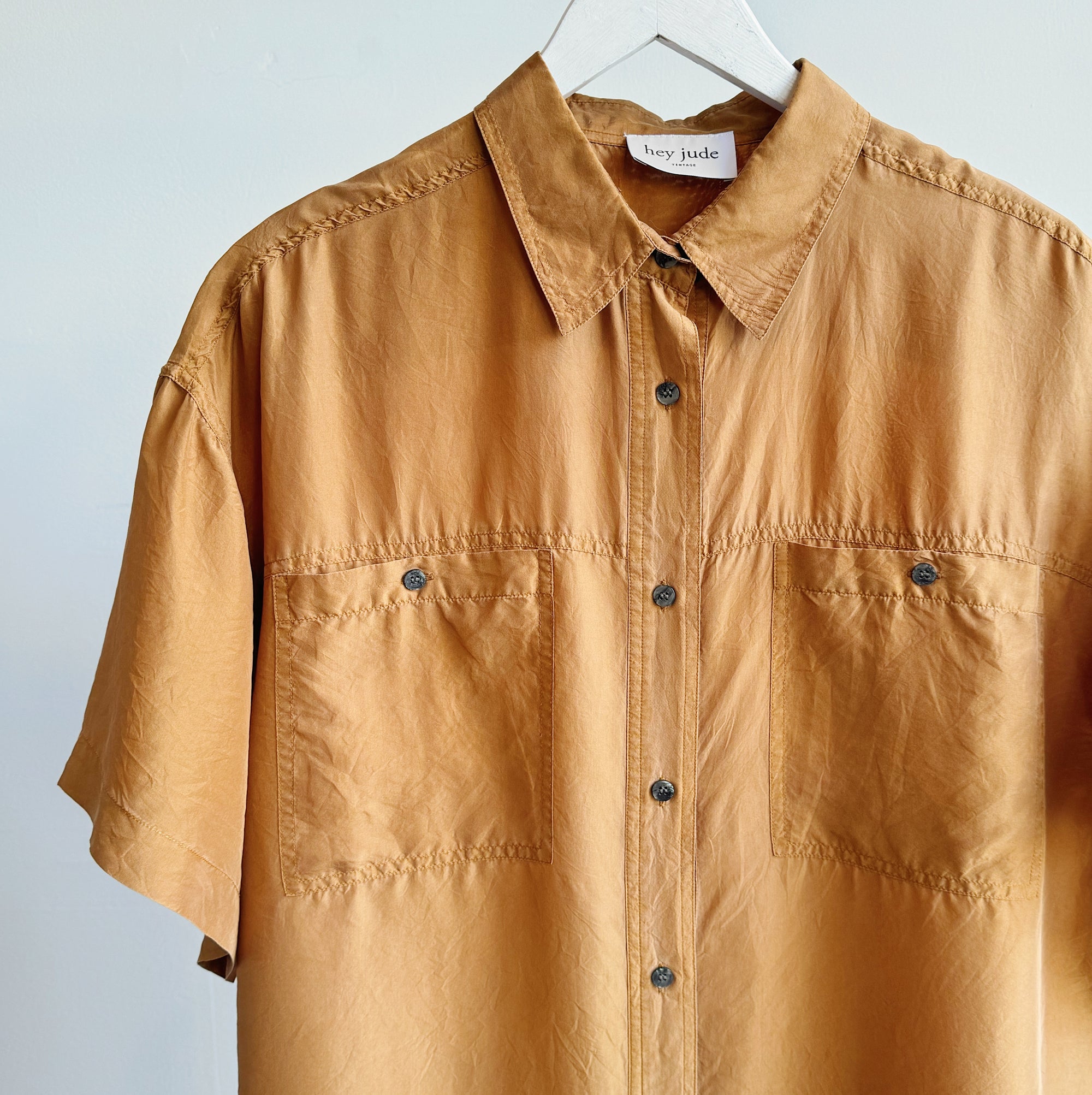 Marmalade Short-Sleeved Silk Button Up