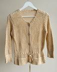 Apricot Cotton Net Cardigan