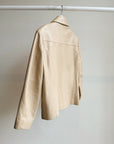 Camel Boxy Leather Jacket