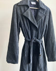 Dusty Blue Cotton Corduroy Trench