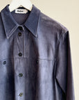 Denim Blue Suede Chore Jacket