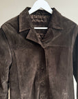 Espresso Suede Leather Jacket