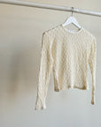 Ivory Laced Long Sleeve Top