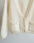 Cream Mohair Grandpa Cardigan