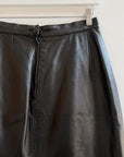 Tourmaline Soft Leather Midi Skirt