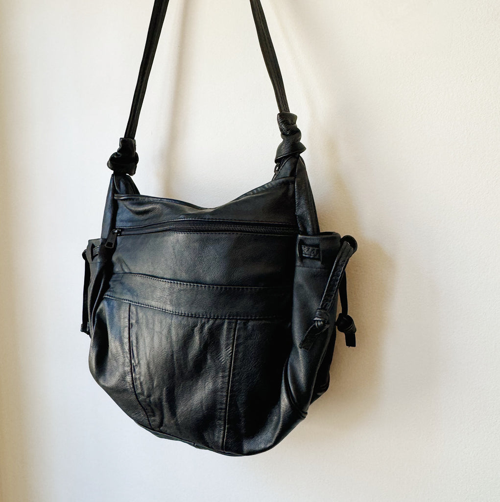 Black Slouchy Leather Bag