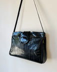 Glossy Black Eel Leather Purse