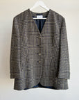 Dusty Blue Woven Wool Blazer