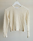 Ivory Laced Long Sleeve Top