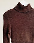 Russet Velour Knit Turtleneck