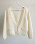 Cream Mohair Grandpa Cardigan