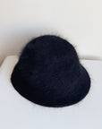 Black Angora Bucket Hat