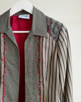 Tonal Pinstripe Silk Jacket