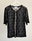 Onyx Lace Caplet Top