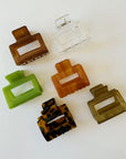 Small Square Glossy Hair Claw