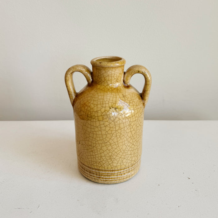 Honey Ceramic Amphora Vase