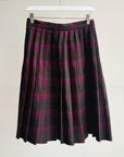 Holiday Wool Tartan Midi Skirt