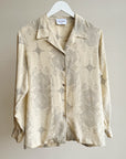 Butter White Spiral Silk Blouse