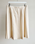 Cream Pleated Skirt