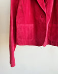 Pomegranate Suede Leather Jacket