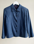 Ocean Blue Woven Silk Jacket