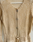 Apricot Cotton Net Cardigan