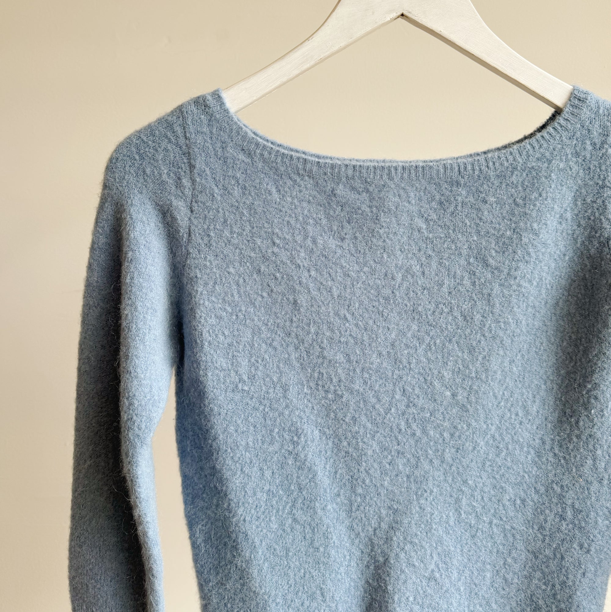 Cerulean Wool Boatneck Sweater