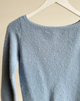 Cerulean Wool Boatneck Sweater