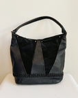 Soft Black Triangle Patchwork Bag