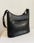 Black Square Leather Shoulder Bag