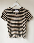 Earthtone Striped Ribbed Tee