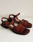 Terracotta Strappy Leather Sandals | Size 6