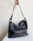 Danier Black Pebbled Leather Purse