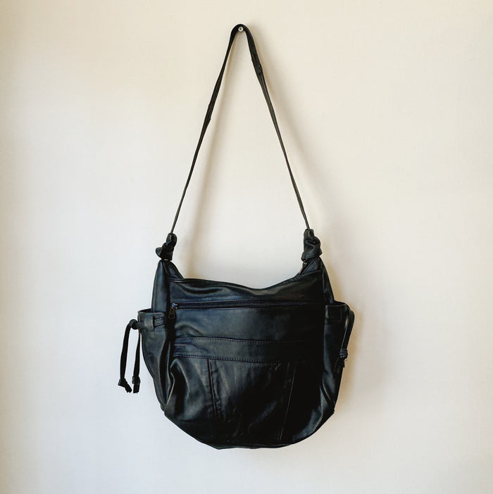 Black Slouchy Leather Bag