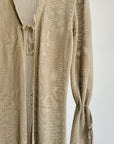 Taupe Cotton Net Cardigan