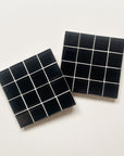 Glass Tile Coaster | Black Canvas