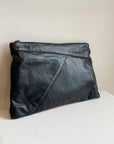 Obsidian Leather Zipped Pouch