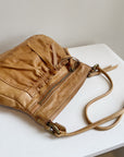 Camel Leather Tassel Bag